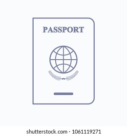 Immigration Services Passport Icon. Line Illustration Of Immigration Services Passport Icon Logo Isolated On White Background