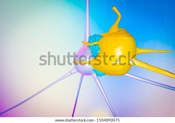 Immune cell killing cancer cell T-Cell destroying cancer\
cell immune system action schematic representation 3d rendering\

