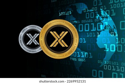 immutable x-imx virtual currency images. 3d illustration.