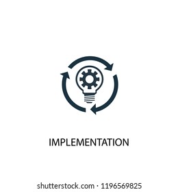 implementation icon. Simple element illustration. implementation concept symbol design. Can be used for web and mobile.