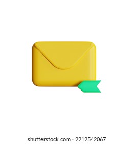 Important Email 3d User Interface Illustration