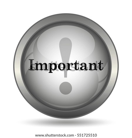 Important icon, black website button on white background.