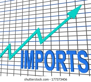 Imports Graph Chart Showing Increase Purchase Abroad
