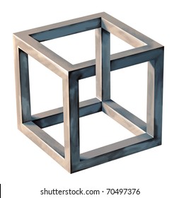 Impossible Cube, Abstract Object, Symbol