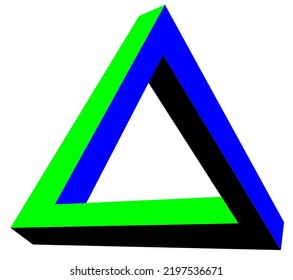 Impossible Reutersvard Penrose Escher Triangle Tribar