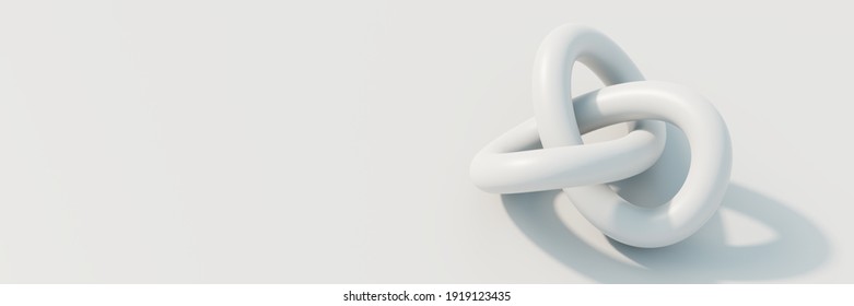 Impossible shape on white, 3d rendering