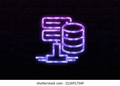 Improve Processing network icon neon style