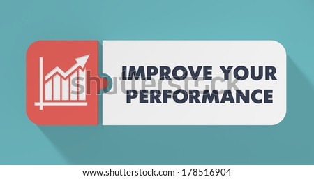 Improve Your Performance Concept in Flat Design with Long Shadows.