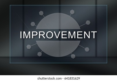 Improvement concept on dark background