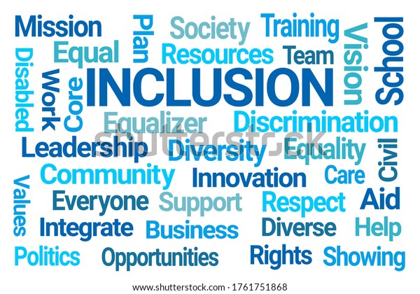 Inclusion Word Cloud On White Background Stock Illustration 1761751868 ...