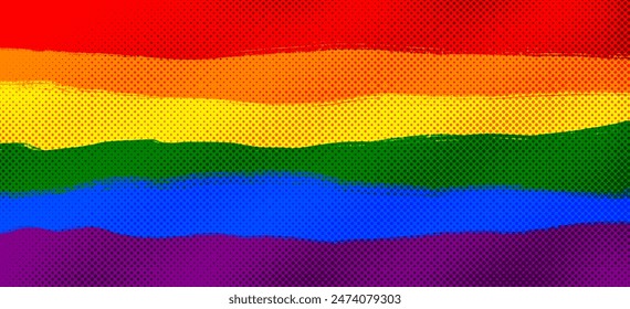 Inclusive Pride Background with Progression Pride Flag Colours. Rainbow Stripes Wallpaper in Gay Pride Colours
