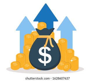 Income Salary Rate Increase Business Chart Stock Vector (Royalty Free ...