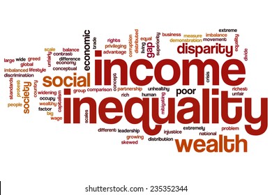 Income Inequality Word Cloud Concept