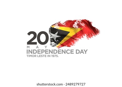 A Independence day of Timor Leste flag, national day.