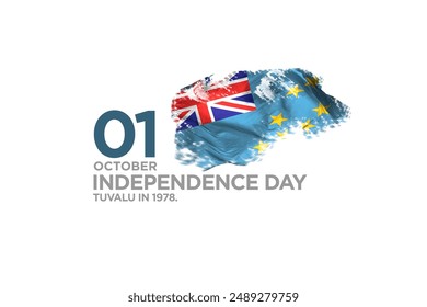 A Independence day of Tuvalu flag, national day. - Powered by Shutterstock