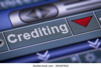 Index of Crediting on the screen. Down.