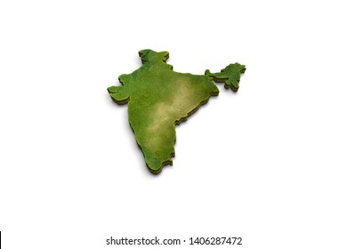 India 3D Map Isolated Isometric