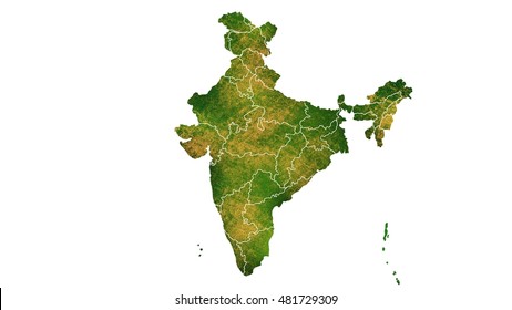 India Detailed Country Map Visualization 