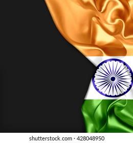 India Flag Black Background Stock Illustration 428048950 | Shutterstock