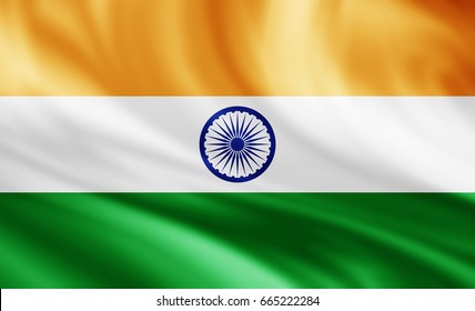 India Flag Fabric Background Design Stock Illustration 665222284 ...