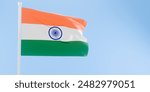 India flag of silk-3D illustration. 3d render.