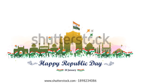 India Independence Day sales banner people crowd\
celebrating Republic day\
freedom