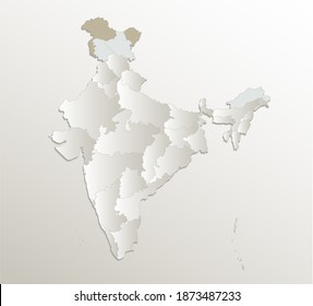 India Map Administrative Division Separate Regions Stock Illustration ...