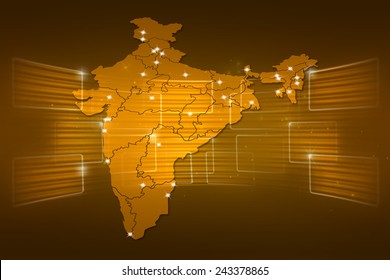 India Map World Map News Communication Stock Illustration 243378865 ...