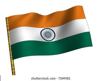 Flag India Flag Vector Editable Flags Stock Vector (Royalty Free ...