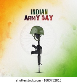 Indian Army Day. January 15th. 3D illustration