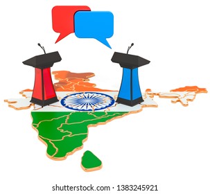 Indian Debate concept, 3D rendering isolated on white background