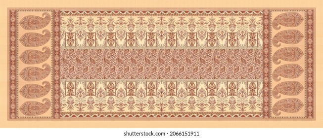 Indian Digital Dupatta Design Pattern