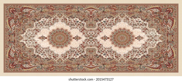 Indian Digital Rug Desing Pattern