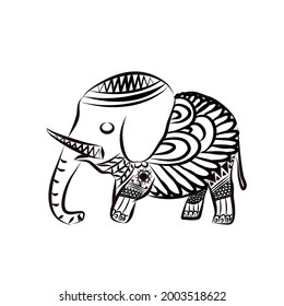 2,536 Outline Drawing Indian Elephant Images, Stock Photos & Vectors ...