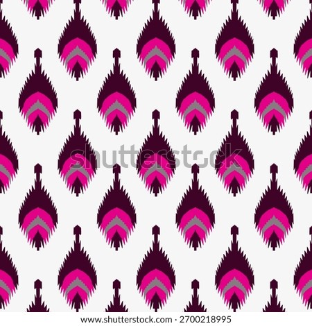 Indian ethnic fabric pattern features a delicate floral design in pink and red tones, inspired by ancient Indian ethnic paintings. Set against a dark background, the contrast enhances its ethnic class