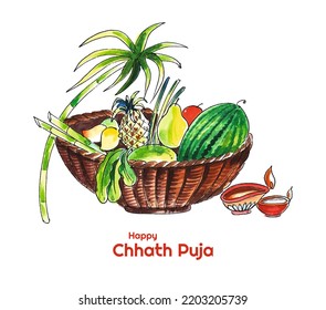 Indian Festival Bihar Chhath Puja 
 (pooja) With Rituals