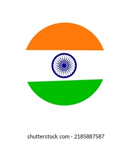 Indian Flag For Dp With Circle Design 