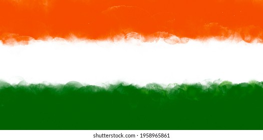 Indian National Flag Illustration By Watercolor Stock Illustration ...