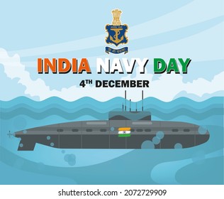 Indian Navy Day Poster Design.