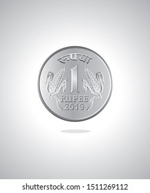 Indian One Rupee, Coin, Money