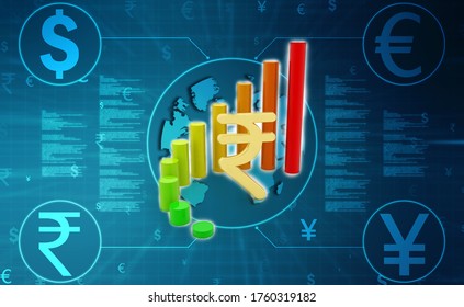 Indian Rupee Background Stock Market Background Stock Illustration ...