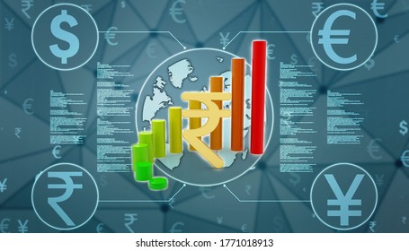 Indian Rupee Background Stock Market Background Stock Illustration ...