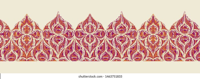 Indian Traditional Pattern Manual Artwork For Textile Prints