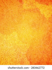 Indian tribal orange pattern,  illustration, 