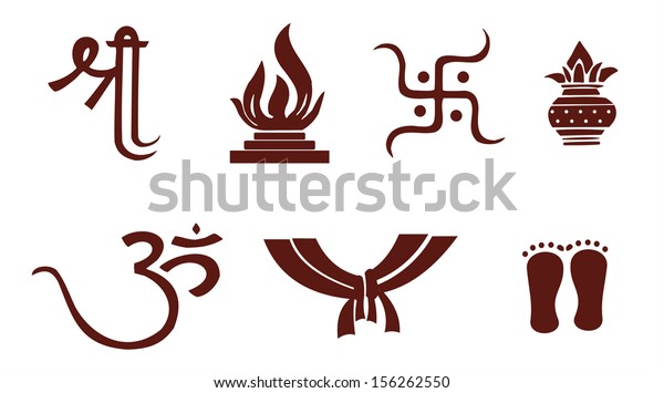 Indian Wedding Card Elements Illustration Stock Illustration 156262550