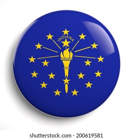 Indiana State Flag Isolated Design.