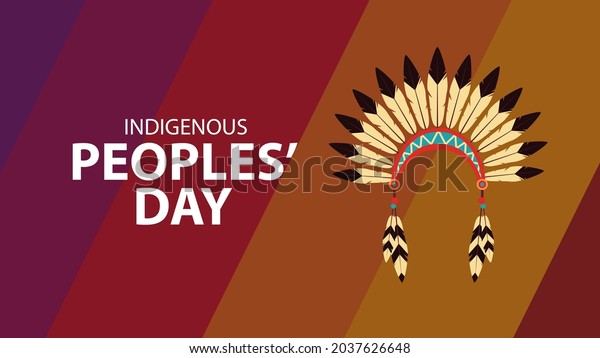 Indigenous Peoples Day. Holiday concept. Template\
for background, banner, card, poster with text inscription, website\
slider.
