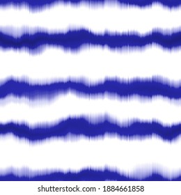 Indigo blue water wave blur degrade texture background. Seamless liquid flow watercolor stripe effect. Distorted tie dye wash variegated fluid blend. Repeat pattern for sea, ocean, nautical backdrop
