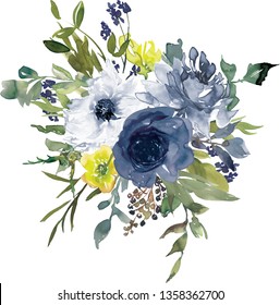 Bouquet Fleurs Bleues Images Stock Photos Vectors