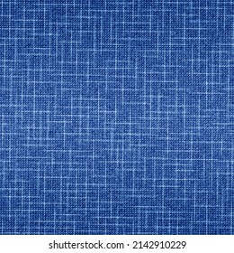 Indigo fabric seamless pattern. Repeated chambray texture. Blue textile denim. Repeating linen background. Design print. Woven textured canvas. Natural fabric. Irregular distress weave. Illustration
